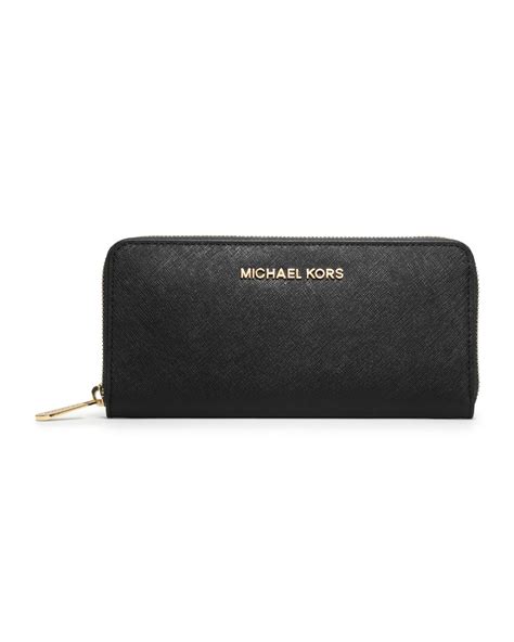 michael kors jet set saffiano leather chain wallet|Michael Kors leather continental wallet.